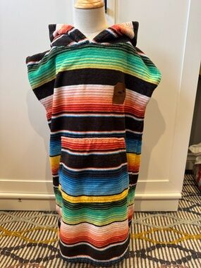 Slowtide kids striped hooded swim poncho